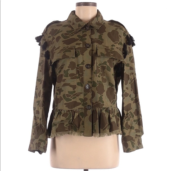 BoHo Camo jacket with peplum - Picture 2 of 2